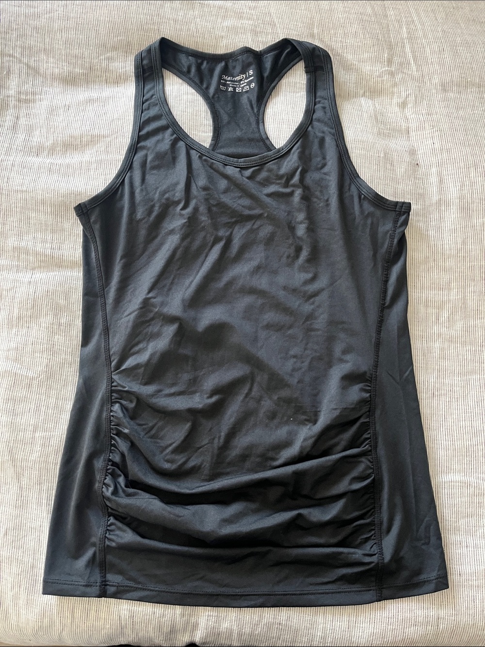 Classic Black Maternity Racerback Workout Tank